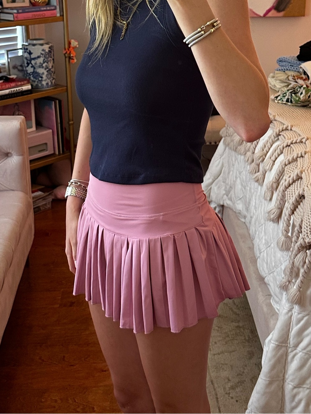 Gold Hinge Pink Women's Tennis Skirt